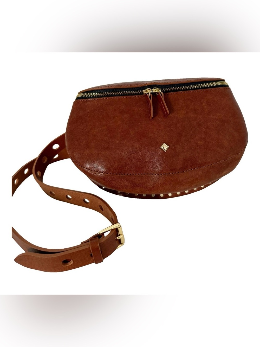 Herbert Frere Soeur brown leather pouch/fanny pack/hip or cross body- New